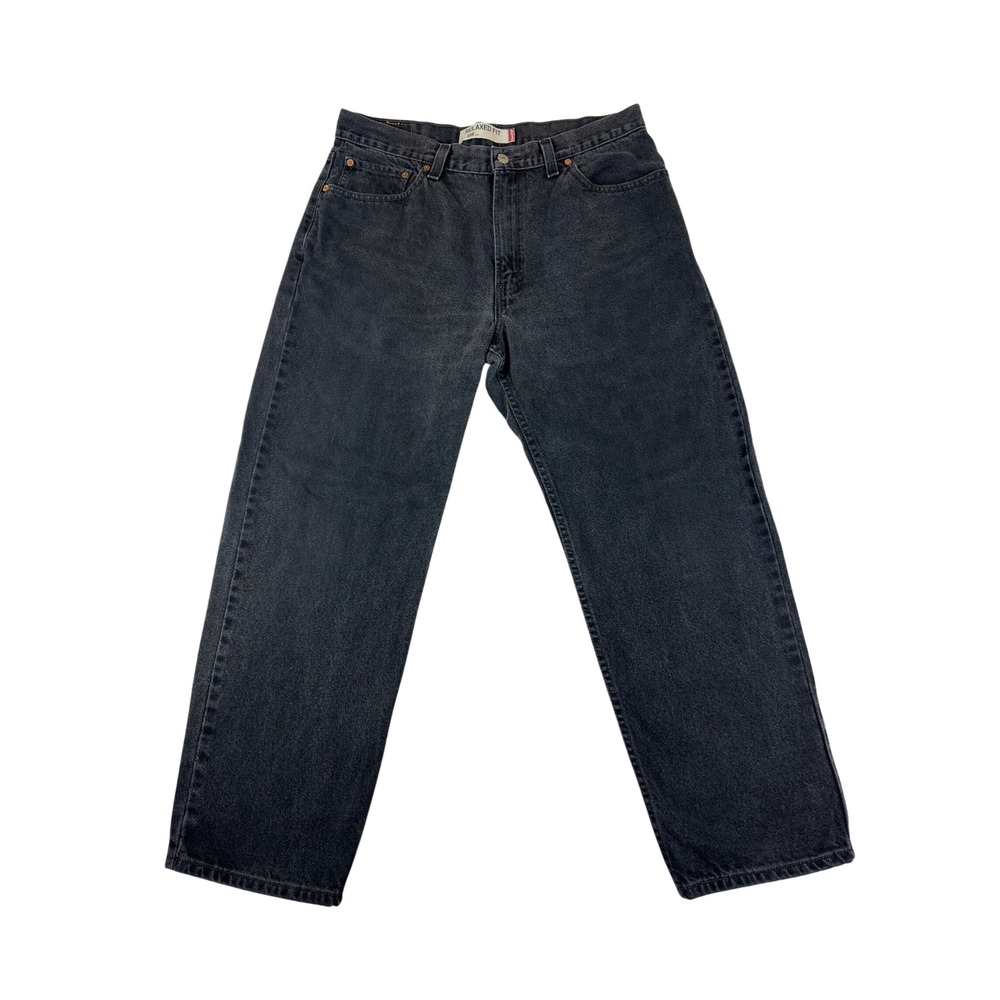 Levis 550 Relaxed Fit Jeans Mens 35x30 Faded Black Denim Straight Leg Pants